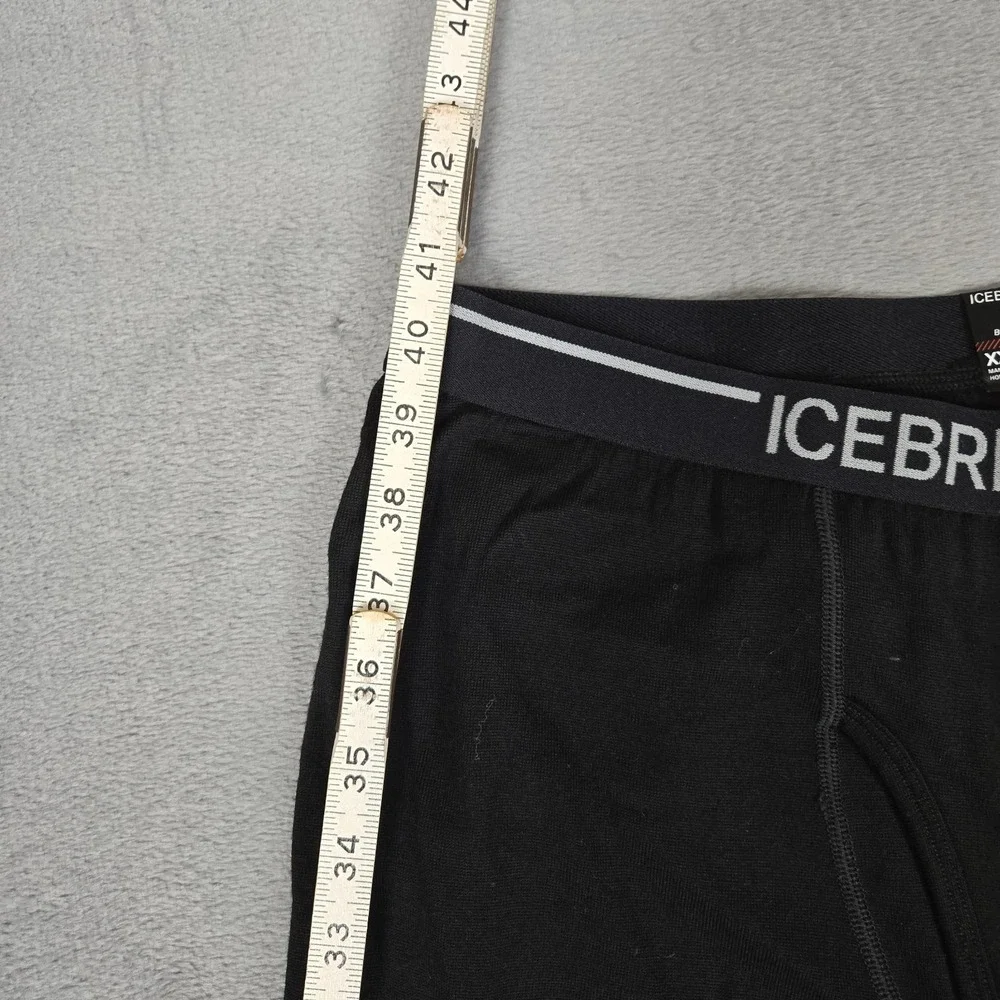 Icebreakers Pants Mens 2XL Black Merino Wool Baselayer BodyFit 260Thermal